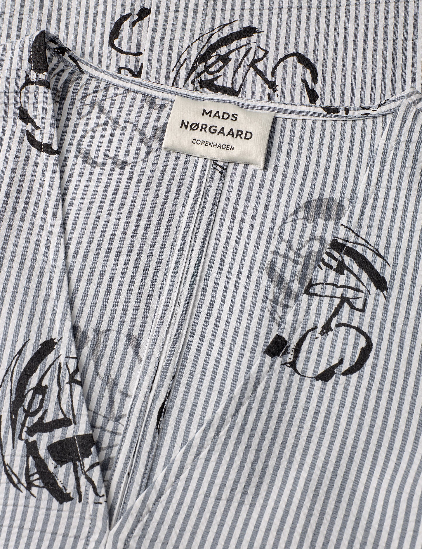 Soft Crease Oda Dress AOP, Vintage Indigo/Vanilla Ice