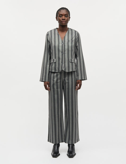 Saul Carla Pants, Pinstripe/Asphalt