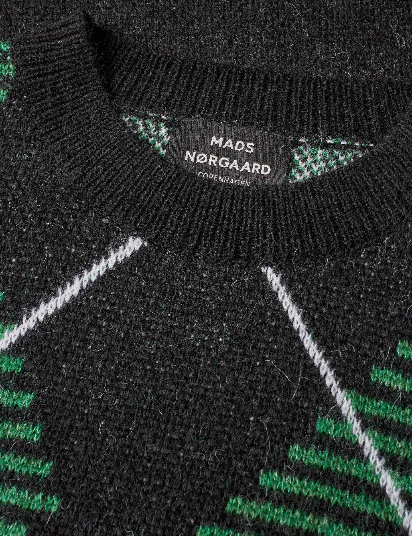 Comfy Wool Adam Argyle Knit, Black