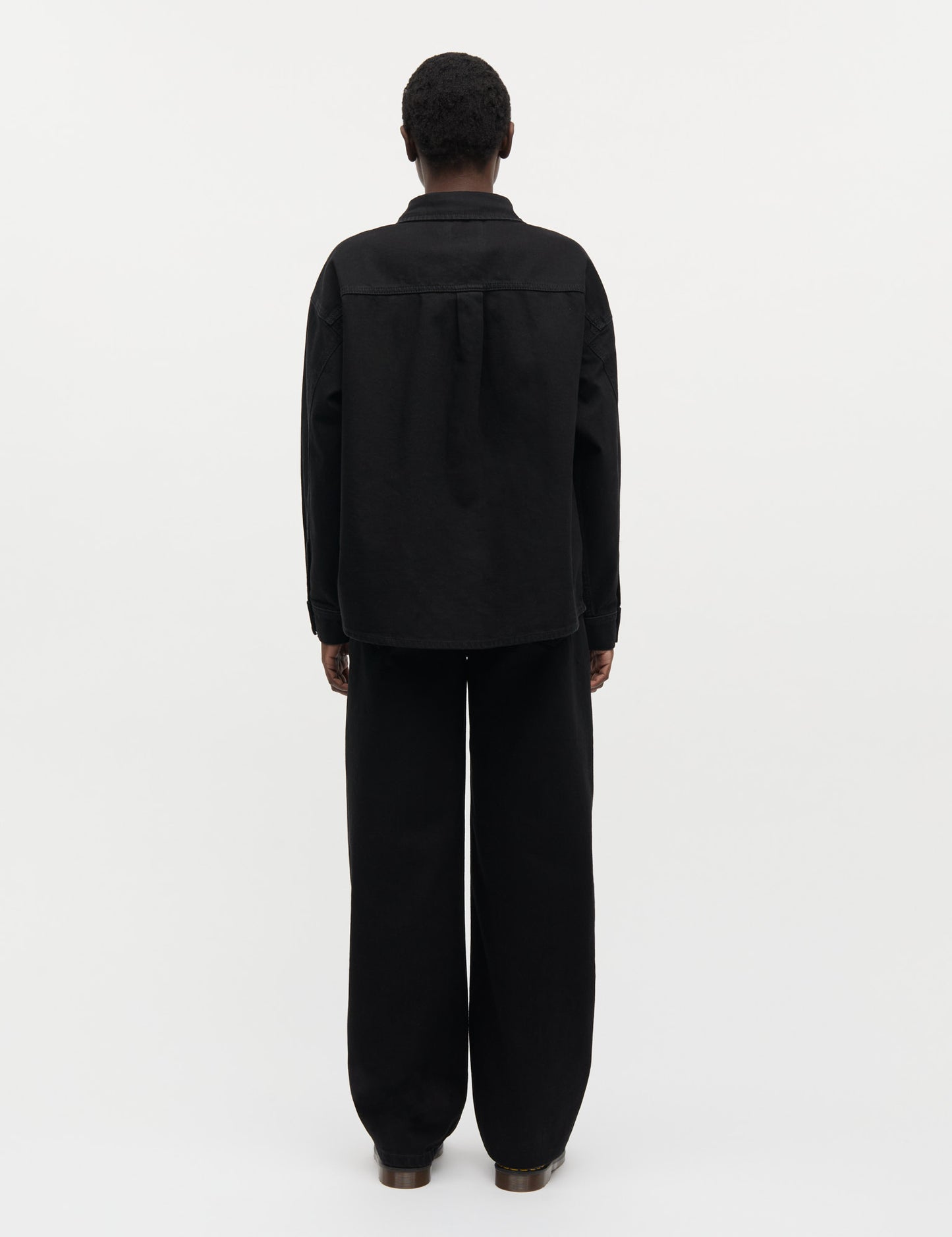 Dyed Denim Gisla Shirt, Black