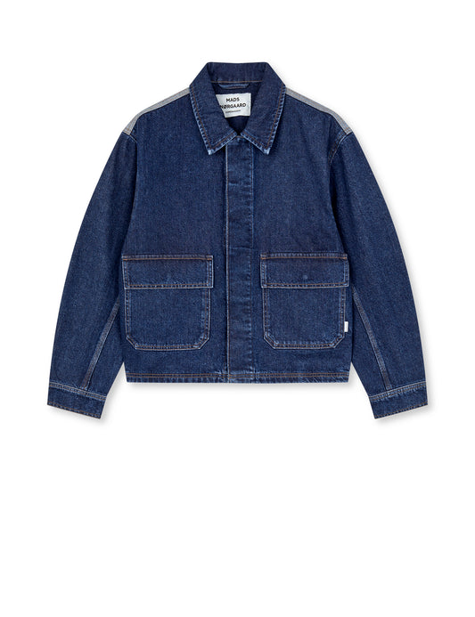 Luke Denim Solar Jacket Block, Mid Blue Denim