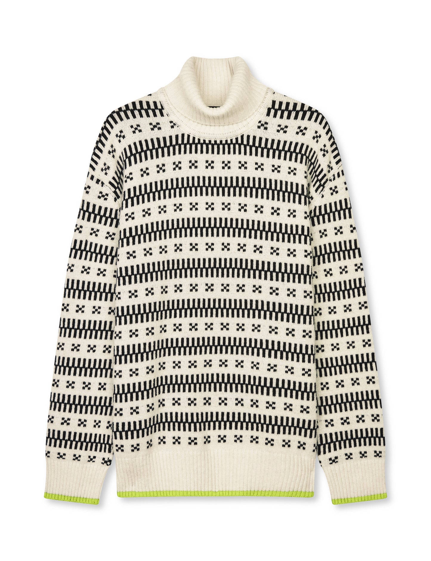 Lambswool Gustav Iceland Turtle Knit, Seedpearl