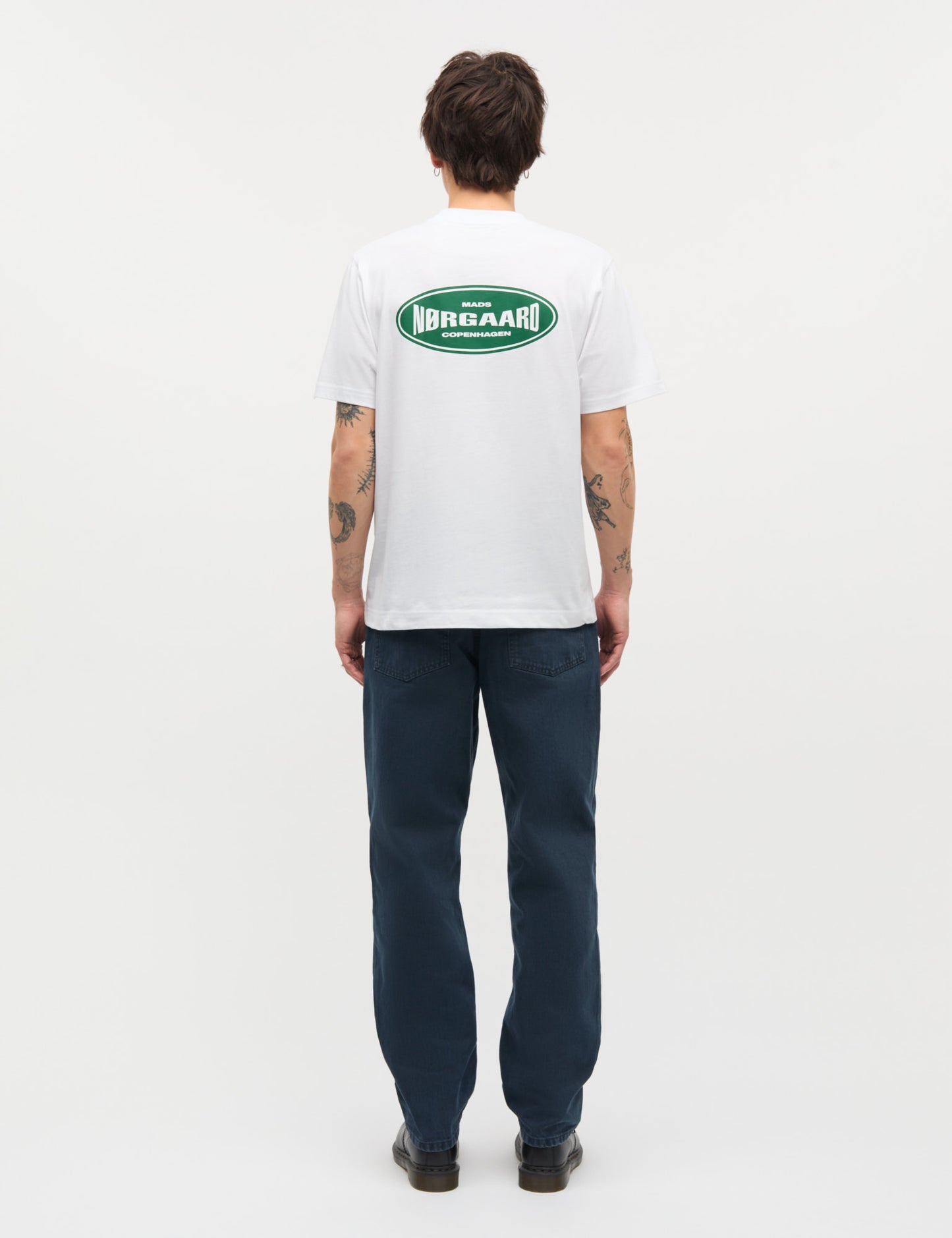 Cotton Jersey Big Logo Frode Tee, White