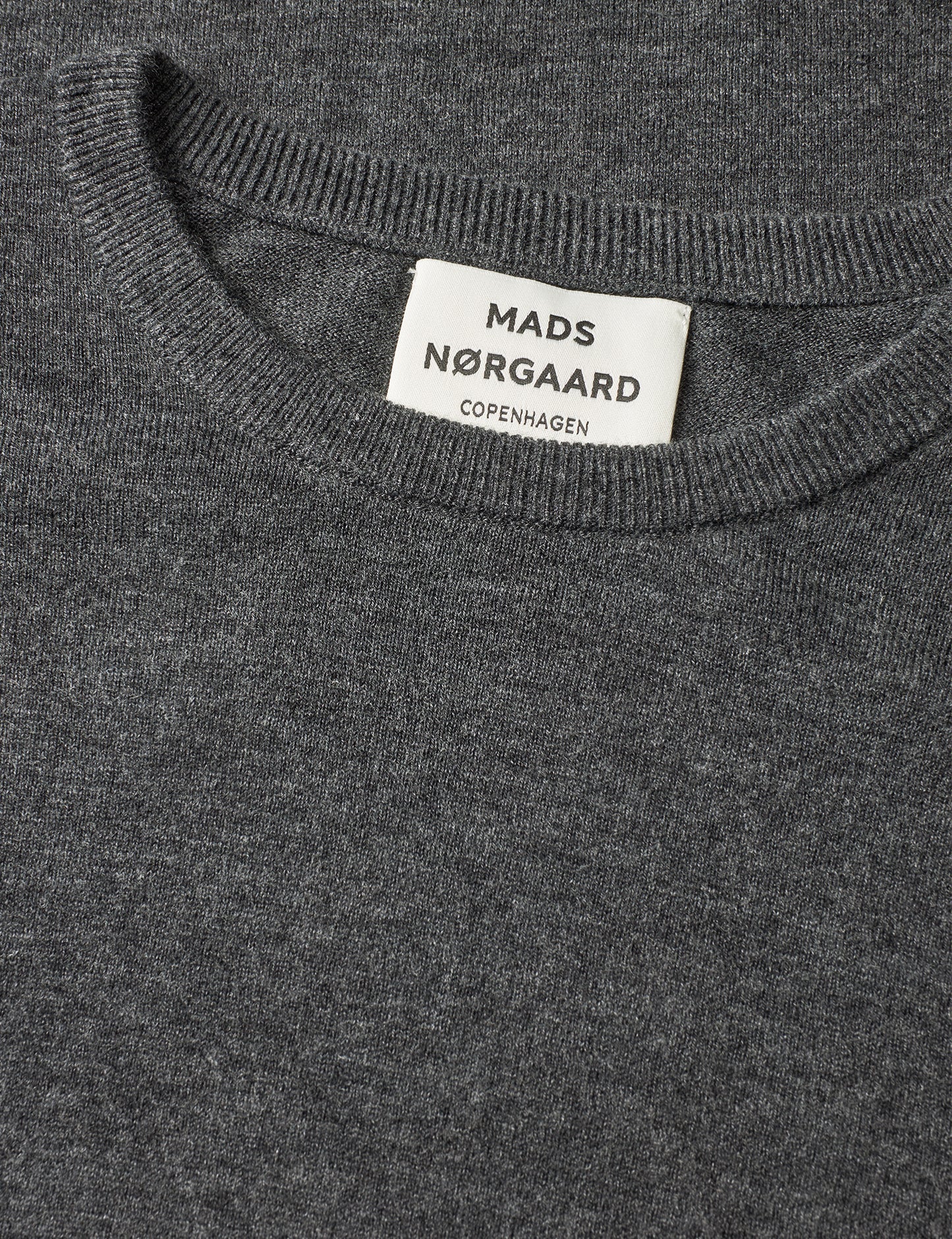 Fine Merino Emma Knit, Dark Grey Melange