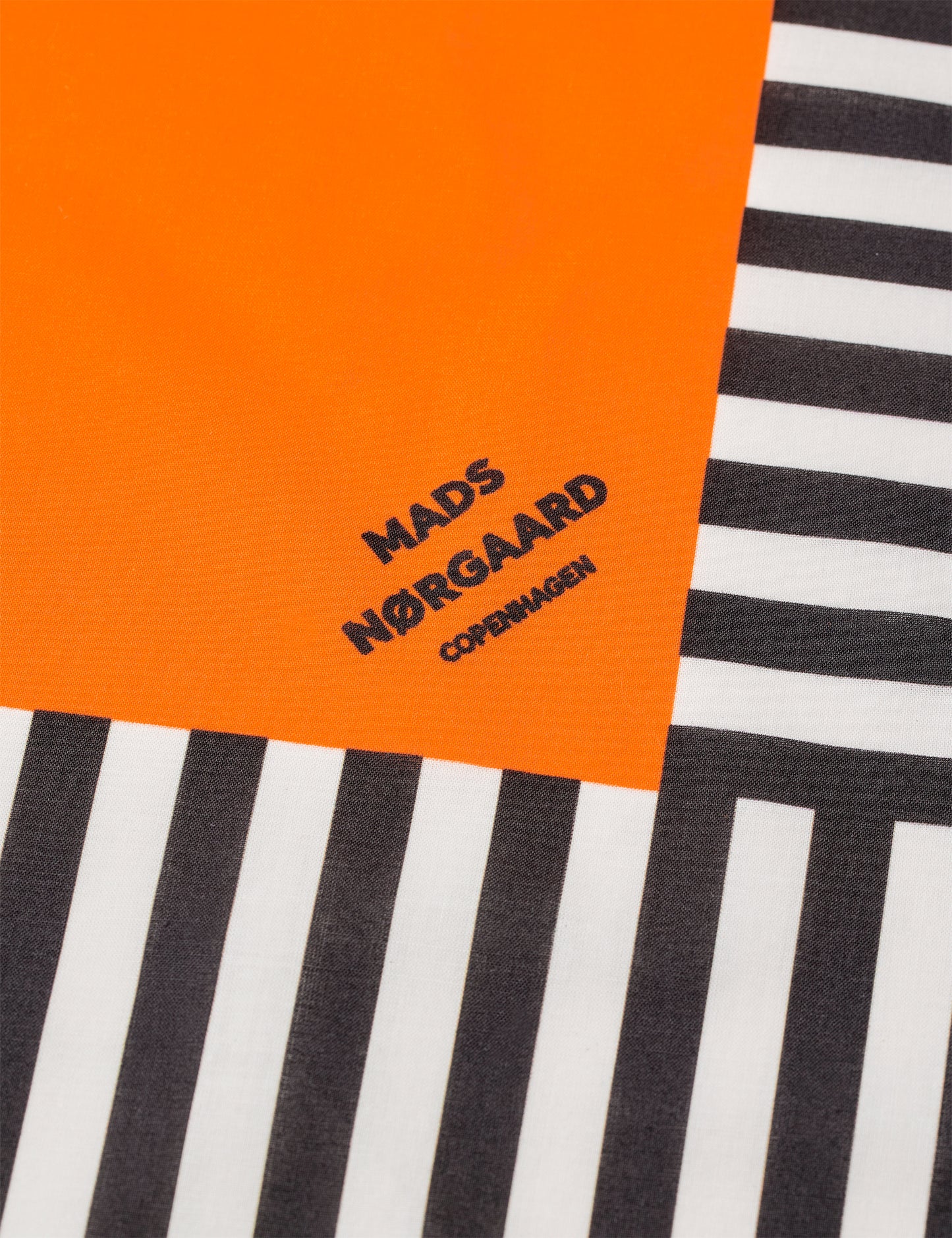 Soft Cotton Block Scarf, Black/White