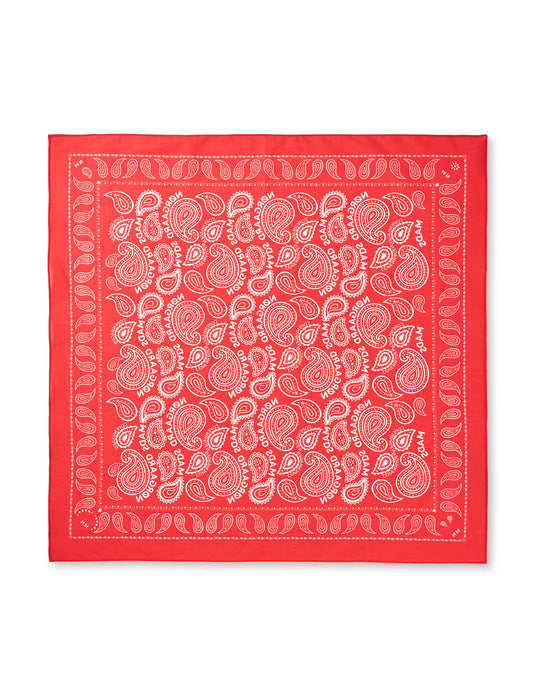 Soft Cotton Paisley Scarf Solid, Fiery Red