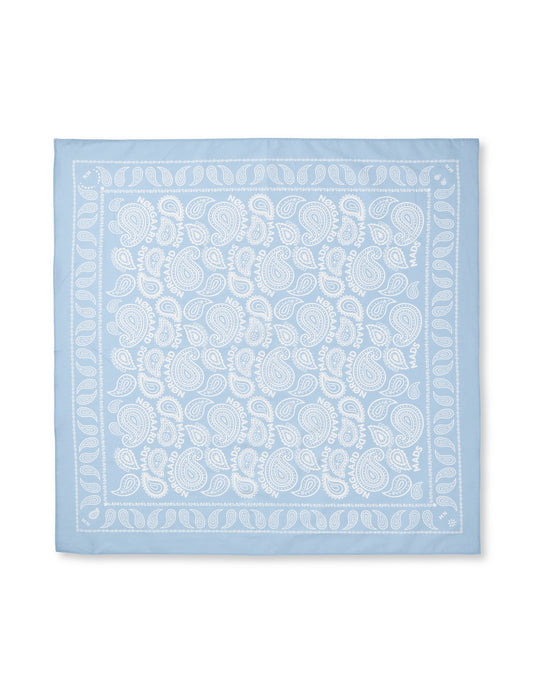 Soft Cotton Paisley Scarf Solid, Cashmere Blue