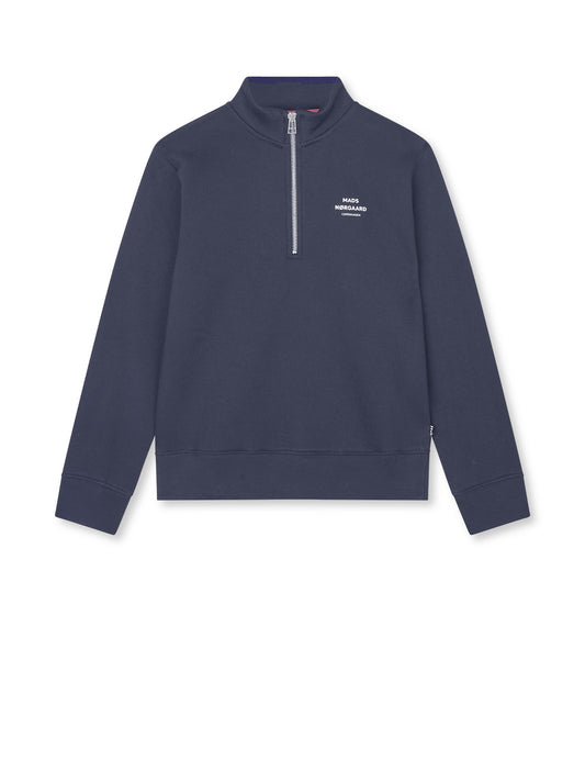 Mix Sweat Crewie Half Zip Sweatshirt, Sky Captain