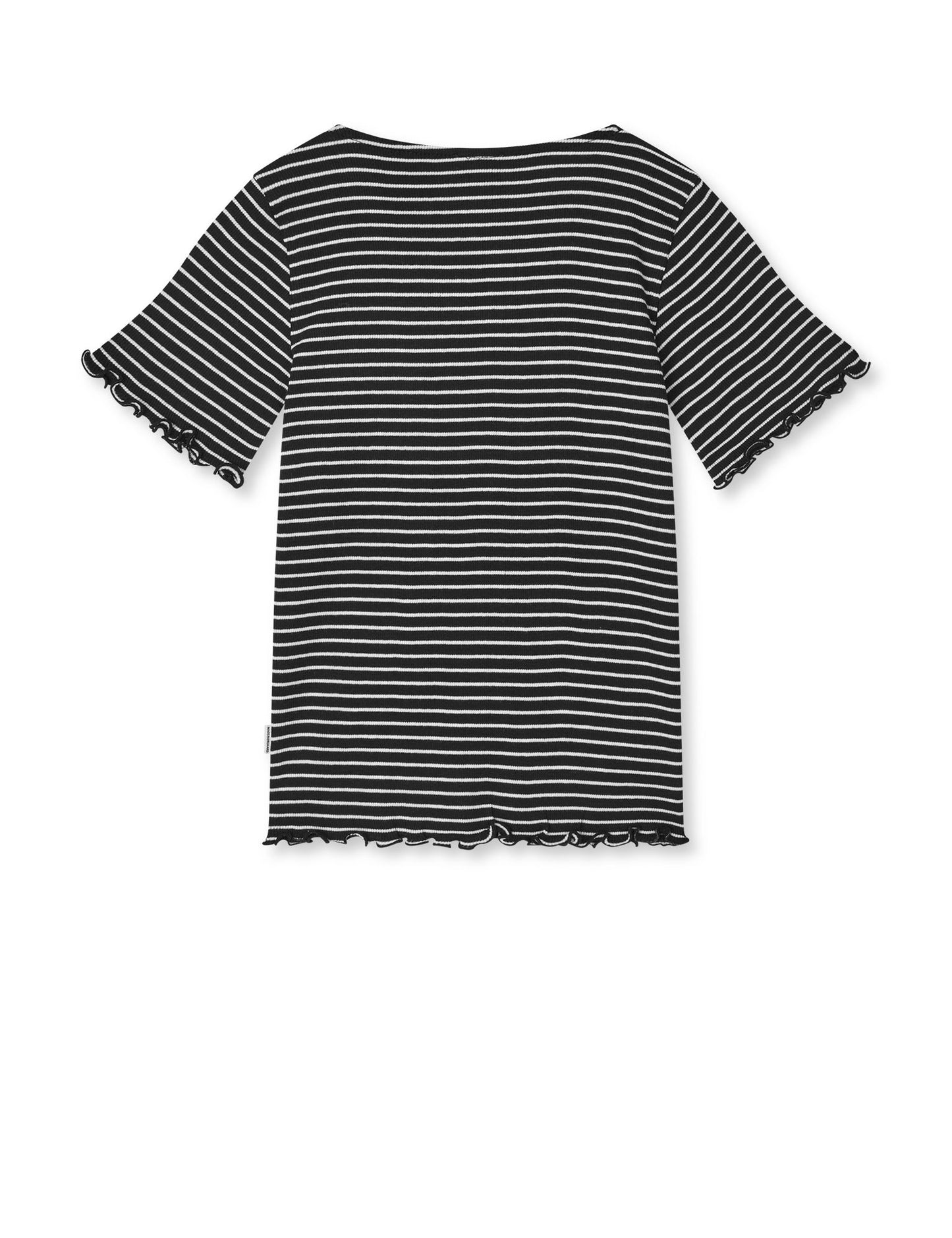 2x2 Cotton Stripe Tiki Tee, Black/Vanilla Ice