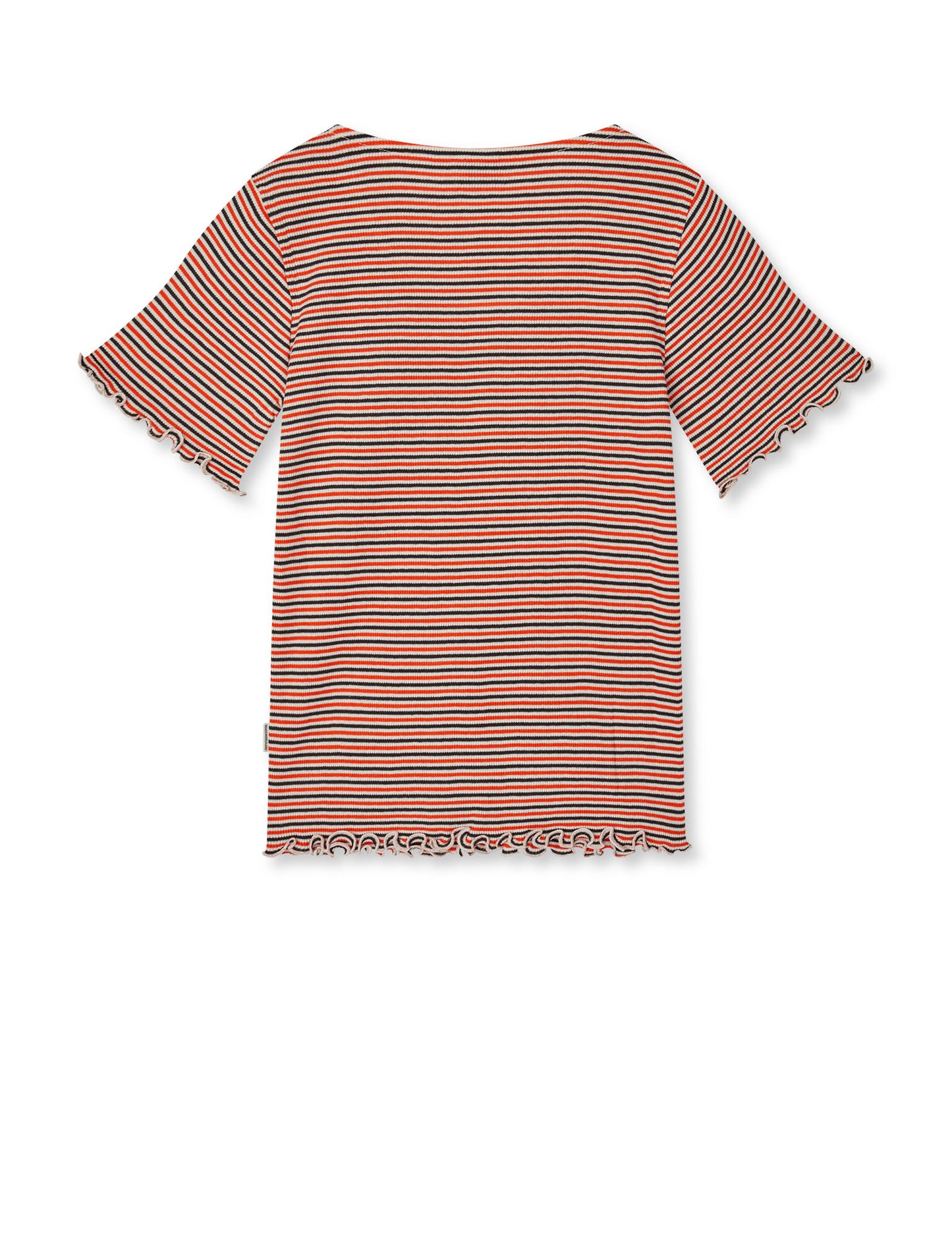 2x2 Cotton Stripe Tiki Tee, Fiery Red/Vanilla Ice