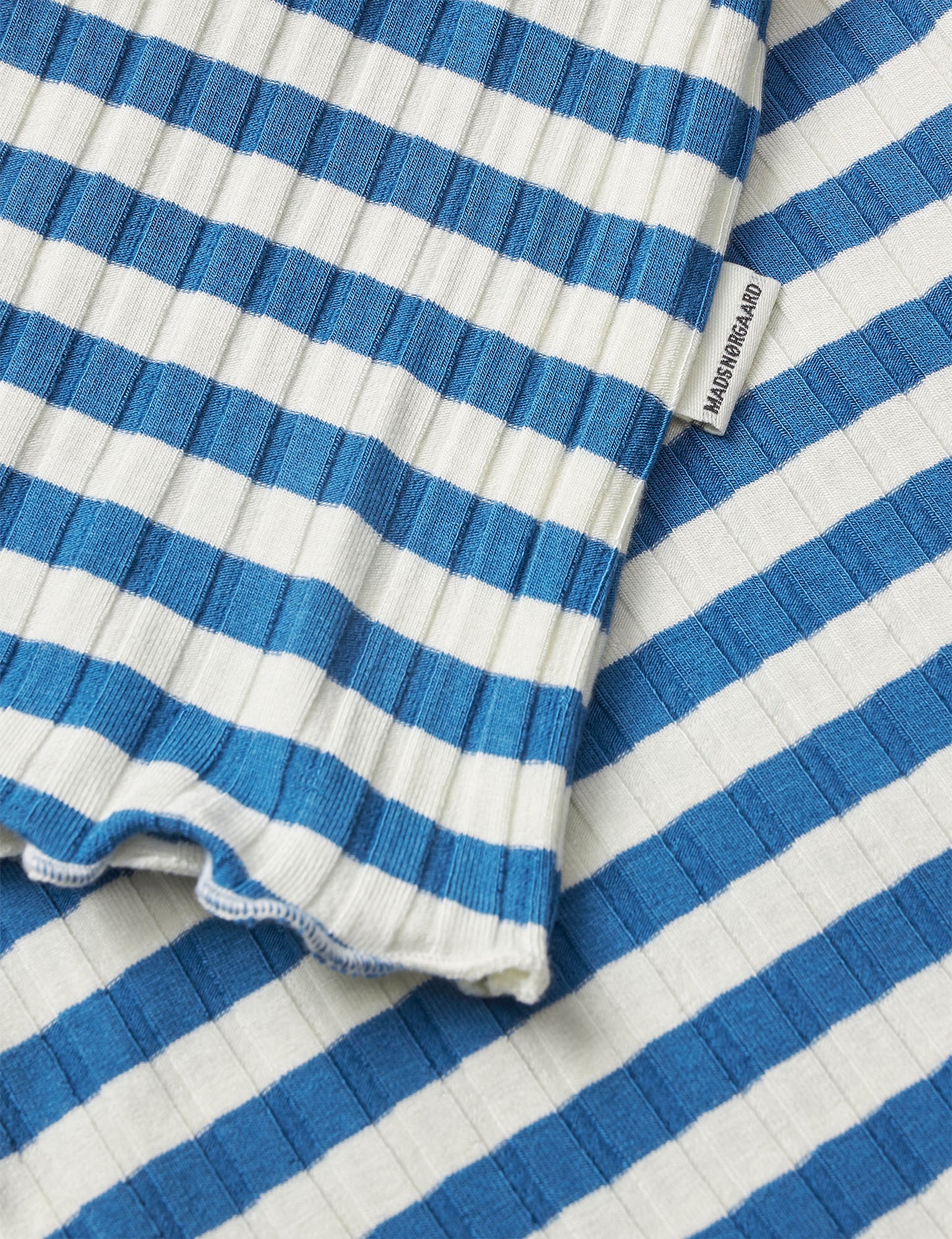 5x5 Classic Stripe Tikina Dress, Vanilla Ice/Bright Cobalt