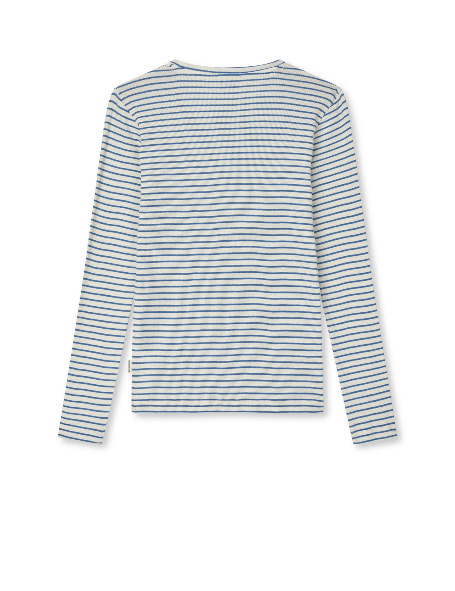 2x2 Cotton Stripe Talino Tee L/S, Vanilla Ice/Bright Cobalt