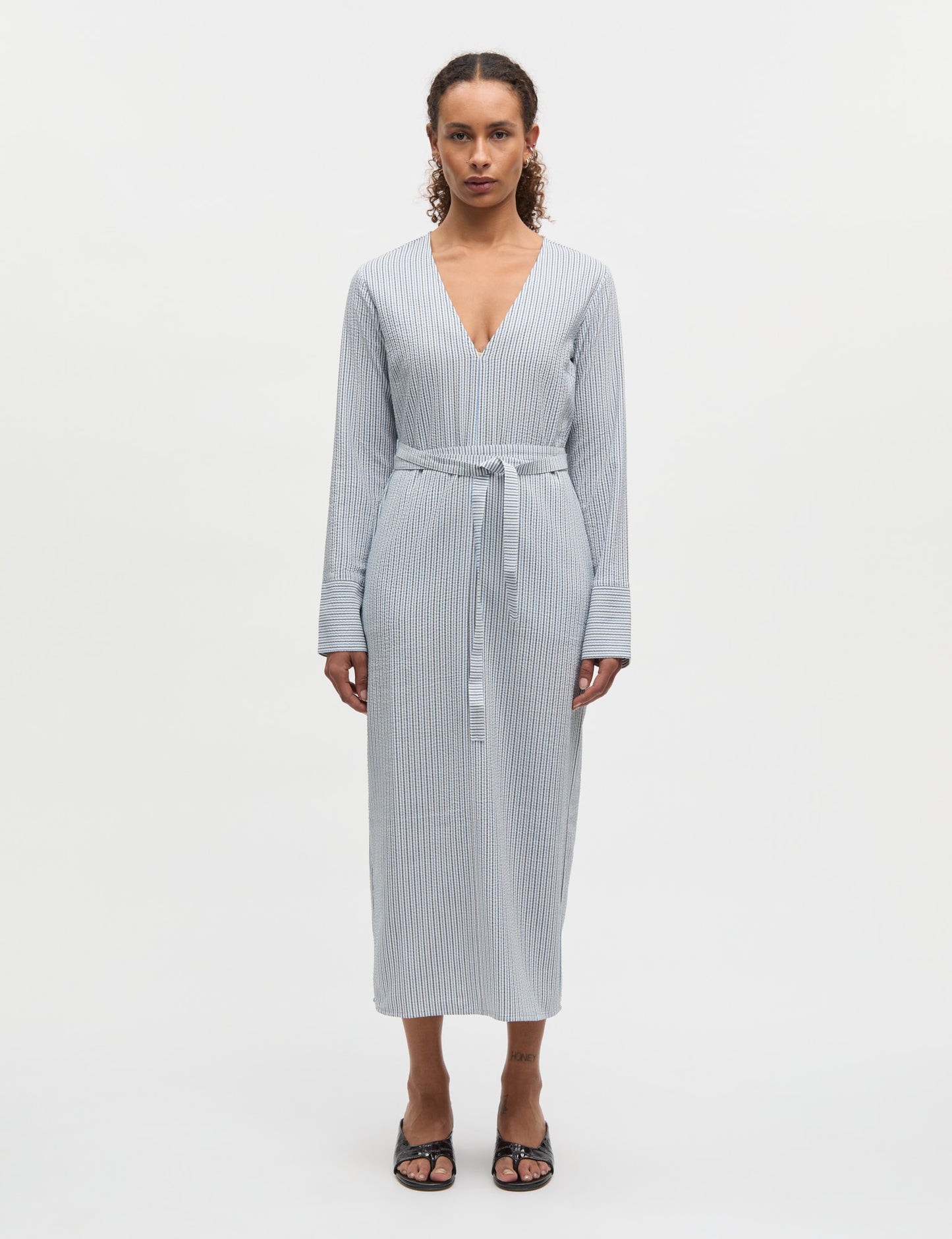 Soft Crease Oda Dress, Sky Captain/Bright Cobalt/Vani