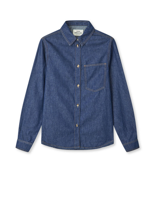 Air Denim Crani Shirt, Mid Blue Denim