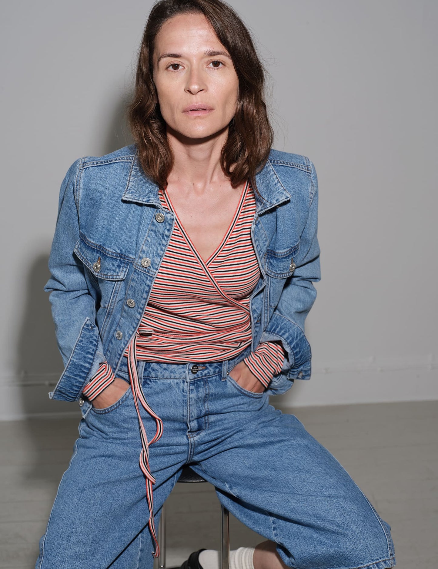 Luke Denim Demi Jacket, Blue Vintage