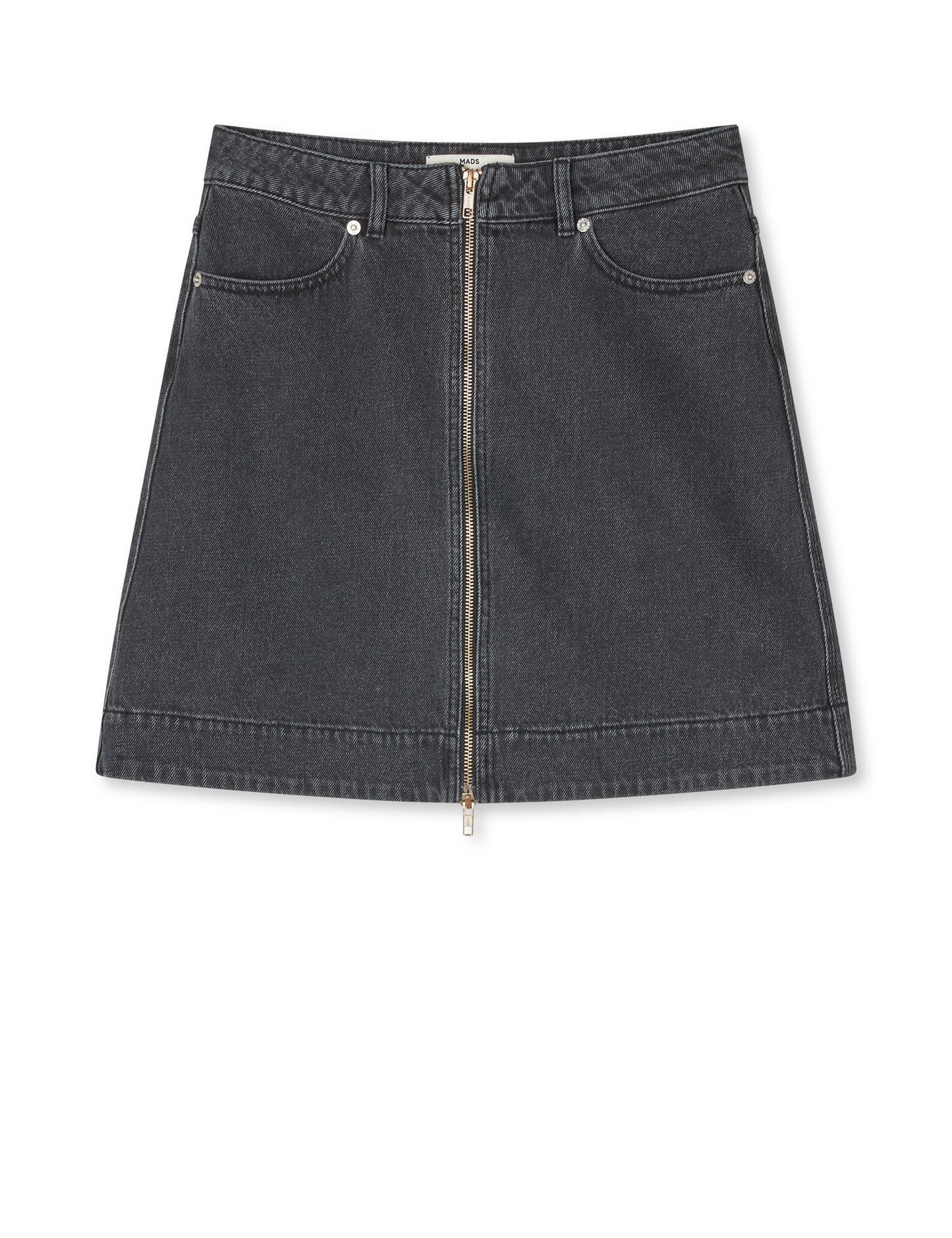 Luke Black Denim Riva Skirt, Black Vintage