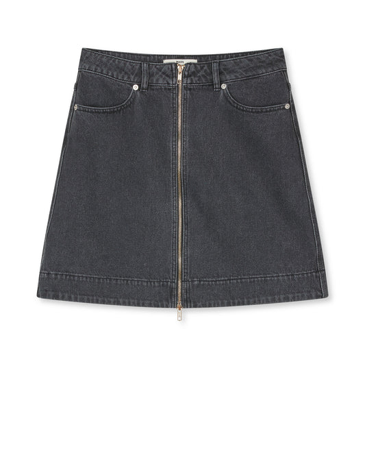 Luke Black Denim Riva Skirt, Black Vintage