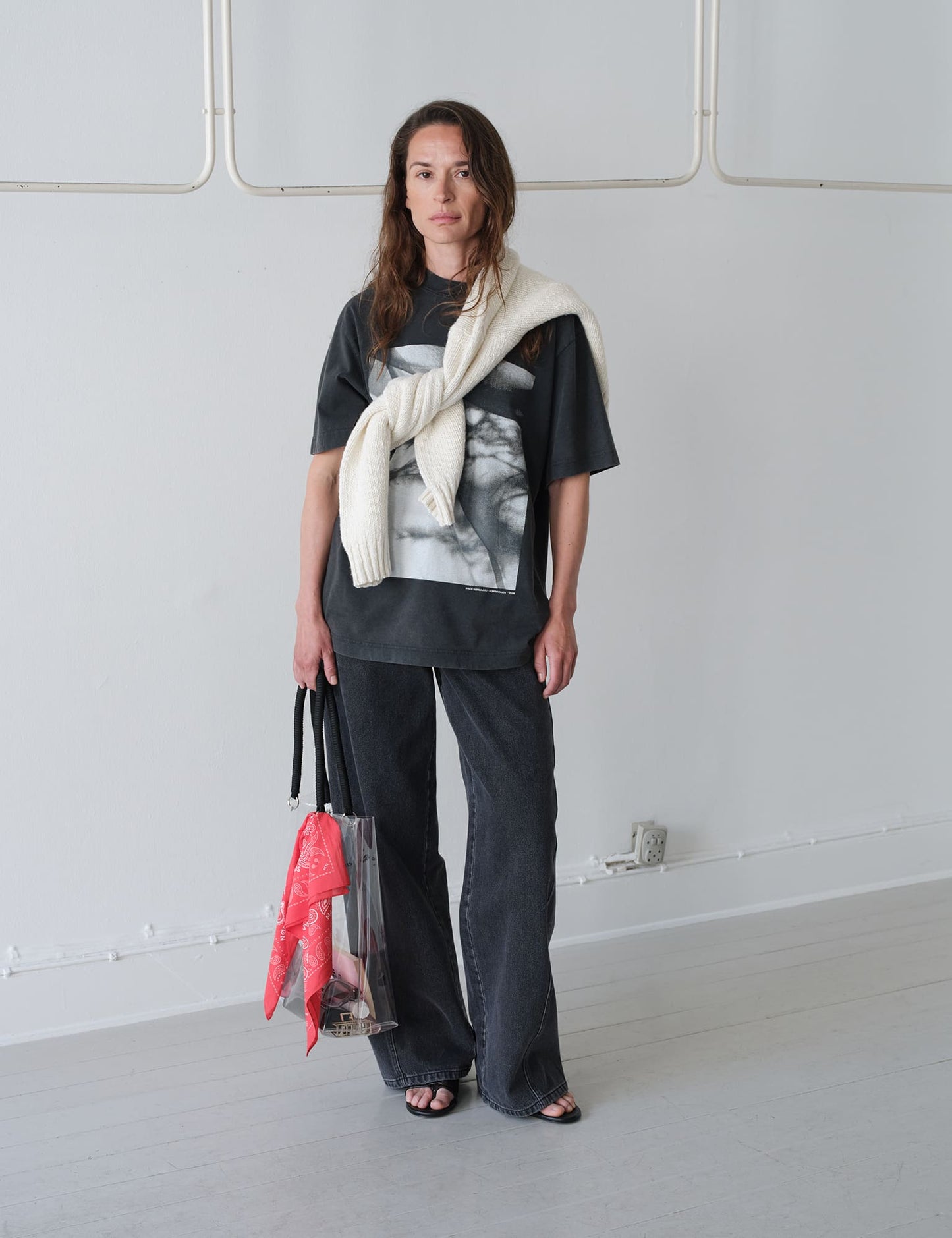 Cotton Jersey Dassel Tee, Black