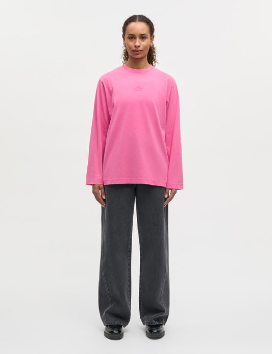Cotton Jersey Jerry Tee LS, Carmine Rose