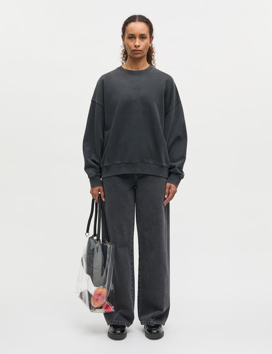 Compact Cotton Atli Sweatshirt, Black