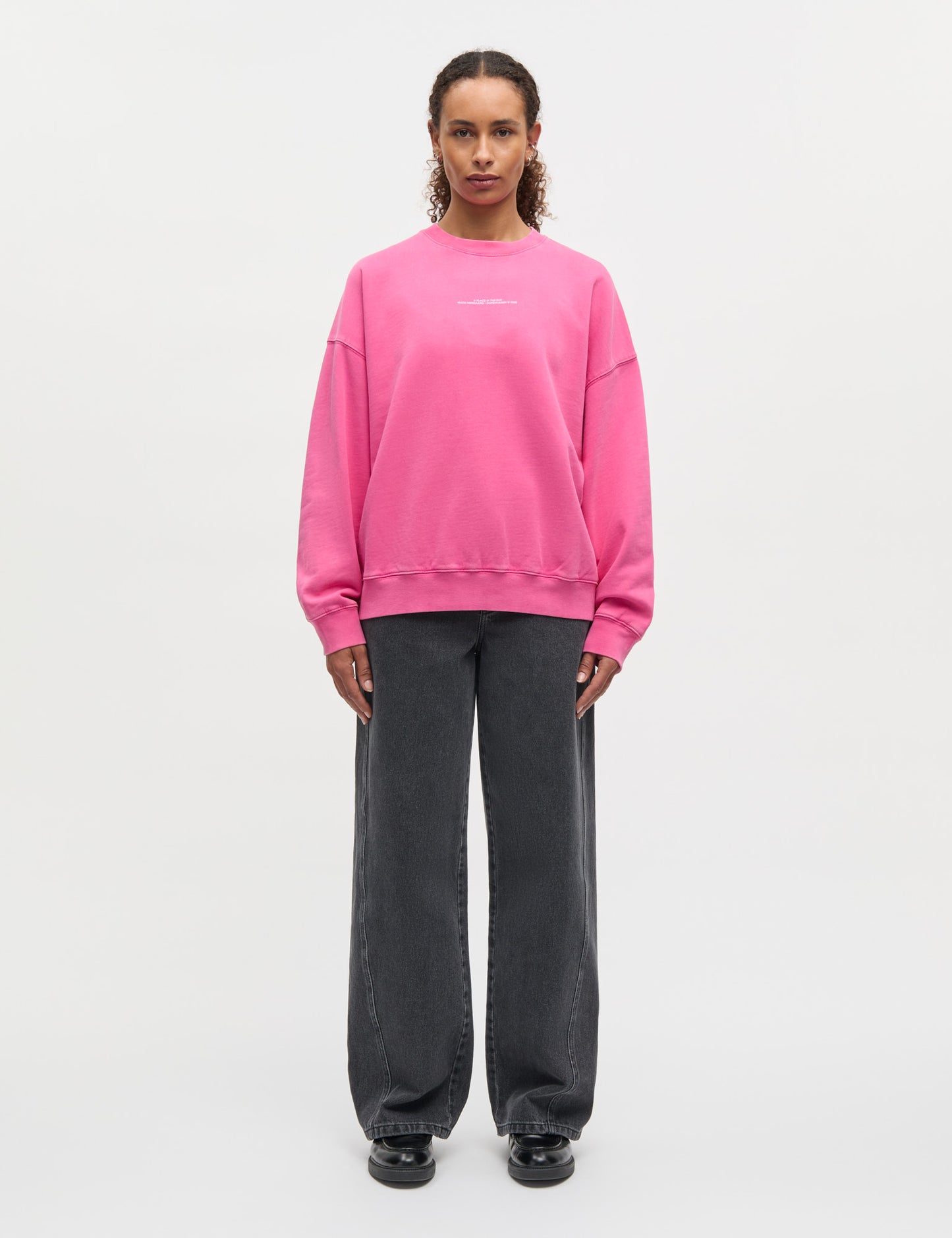 Compact Cotton Atli Sweatshirt, Carmine Rose