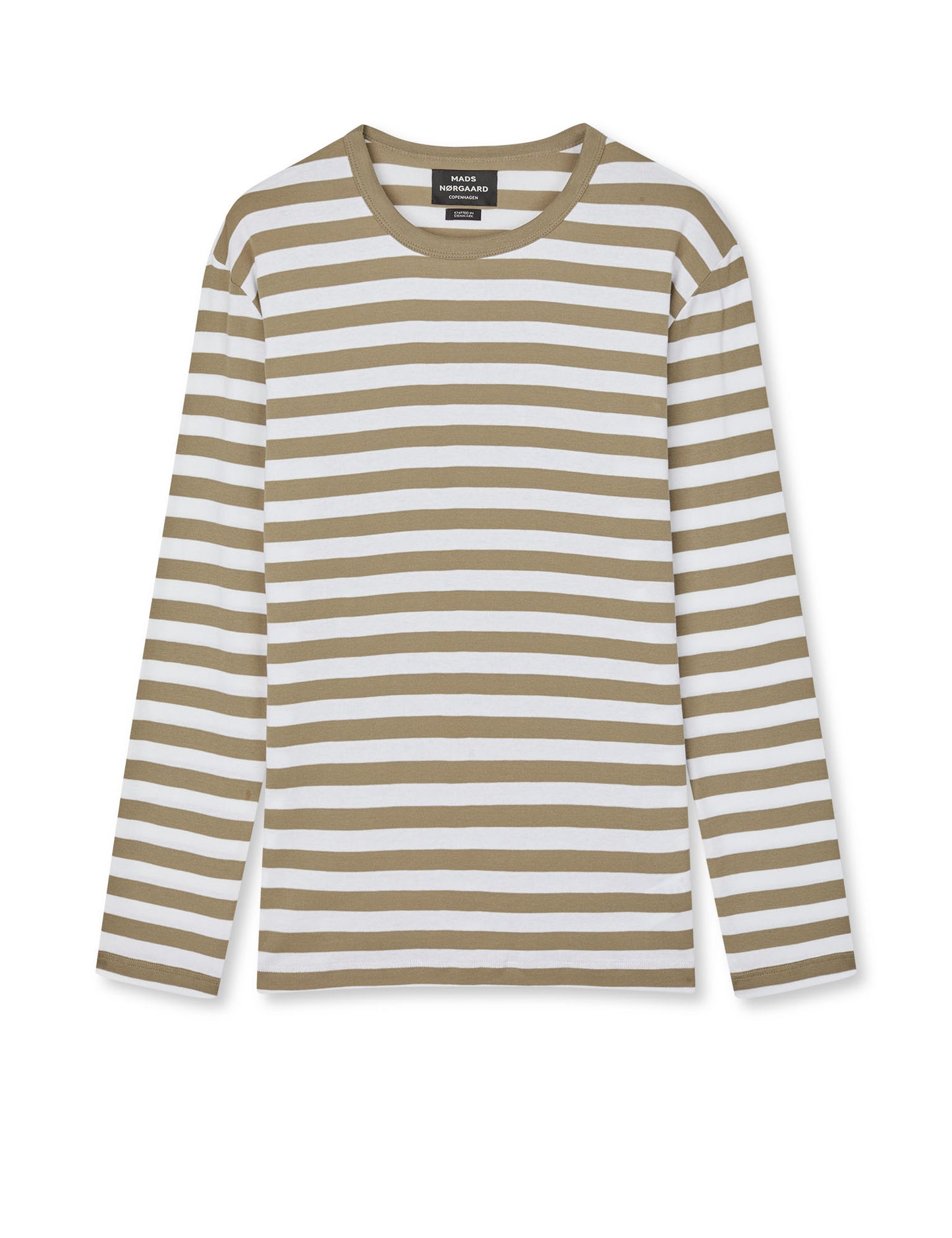 Midi Rib Tobias Tee LS, Overland Trek/White