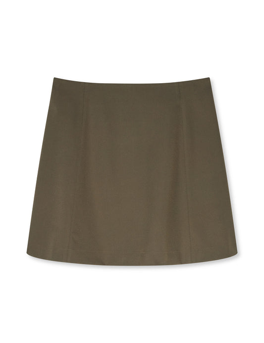 Stretchy Nylon Roberta Skirt, Tarmac