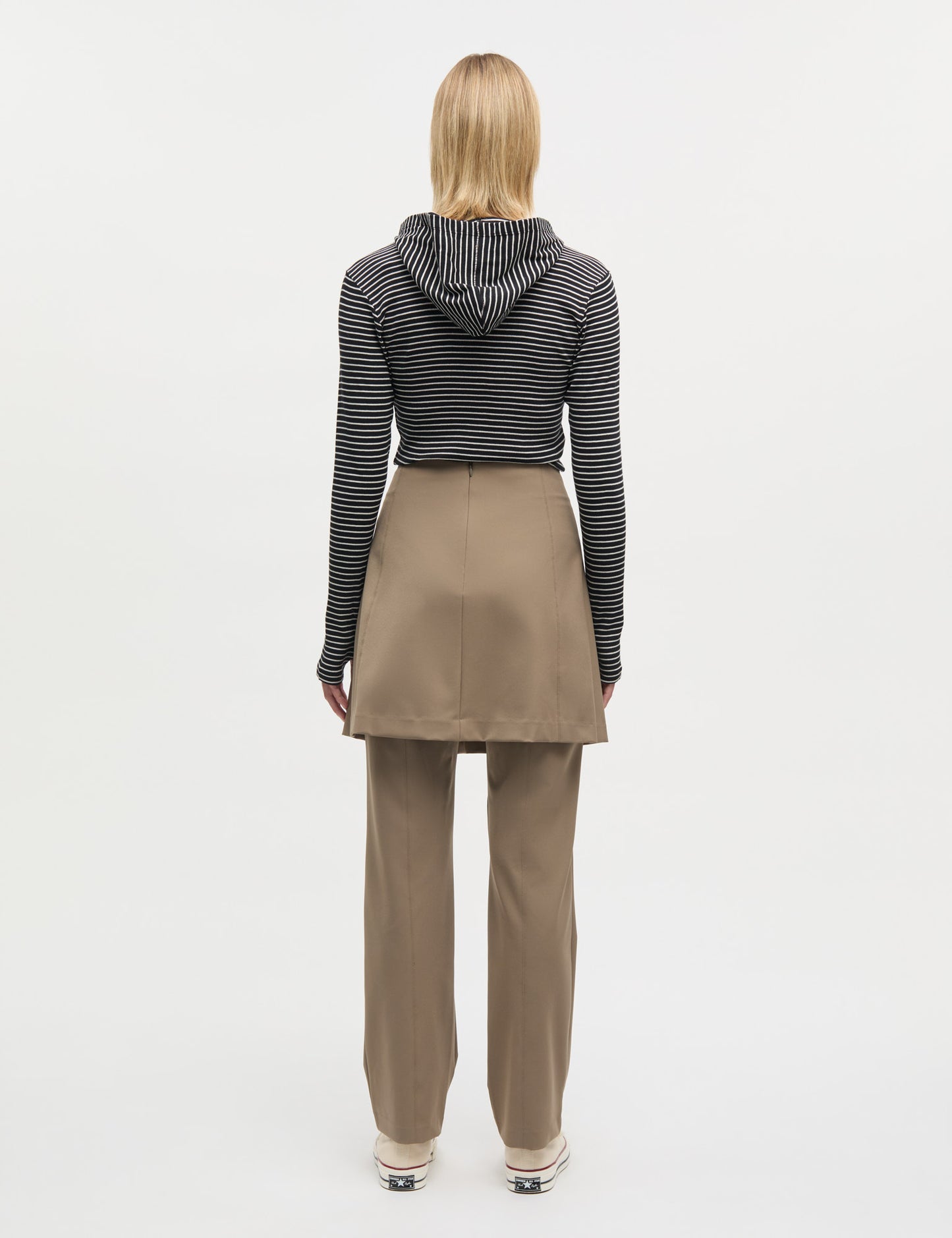 Stretchy Nylon Roberta Skirt, Walnut