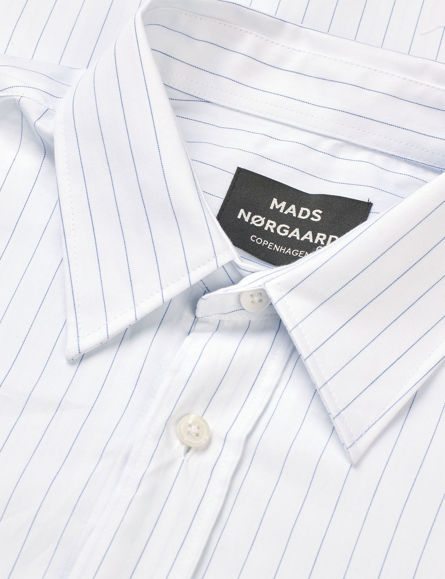 Cotton Soft Marcel Shirt, White/Bright Cobalt Stripe