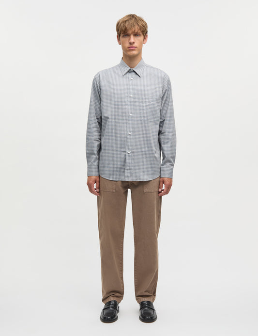 Cotton Soft Marcel Shirt, Sky Captain CH.