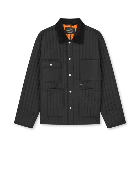Quilt Chore Jacket, Black