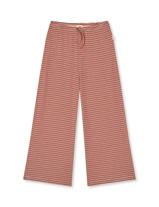 2x2 Cotton Stripe Verona Pants, Fiery Red/Vanilla Ice