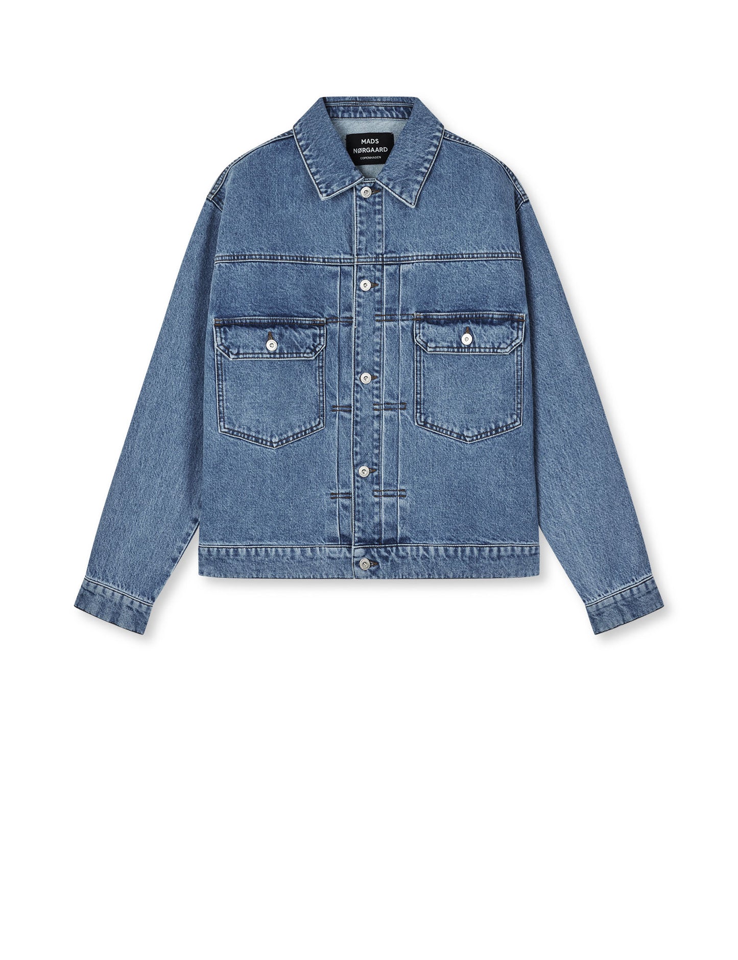 Arizona Denim Trucker Jacket, Mid Blue Stone Wash