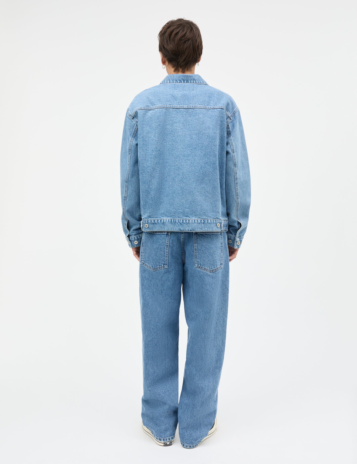 Arizona Denim Trucker Jacket, Mid Blue Stone Wash