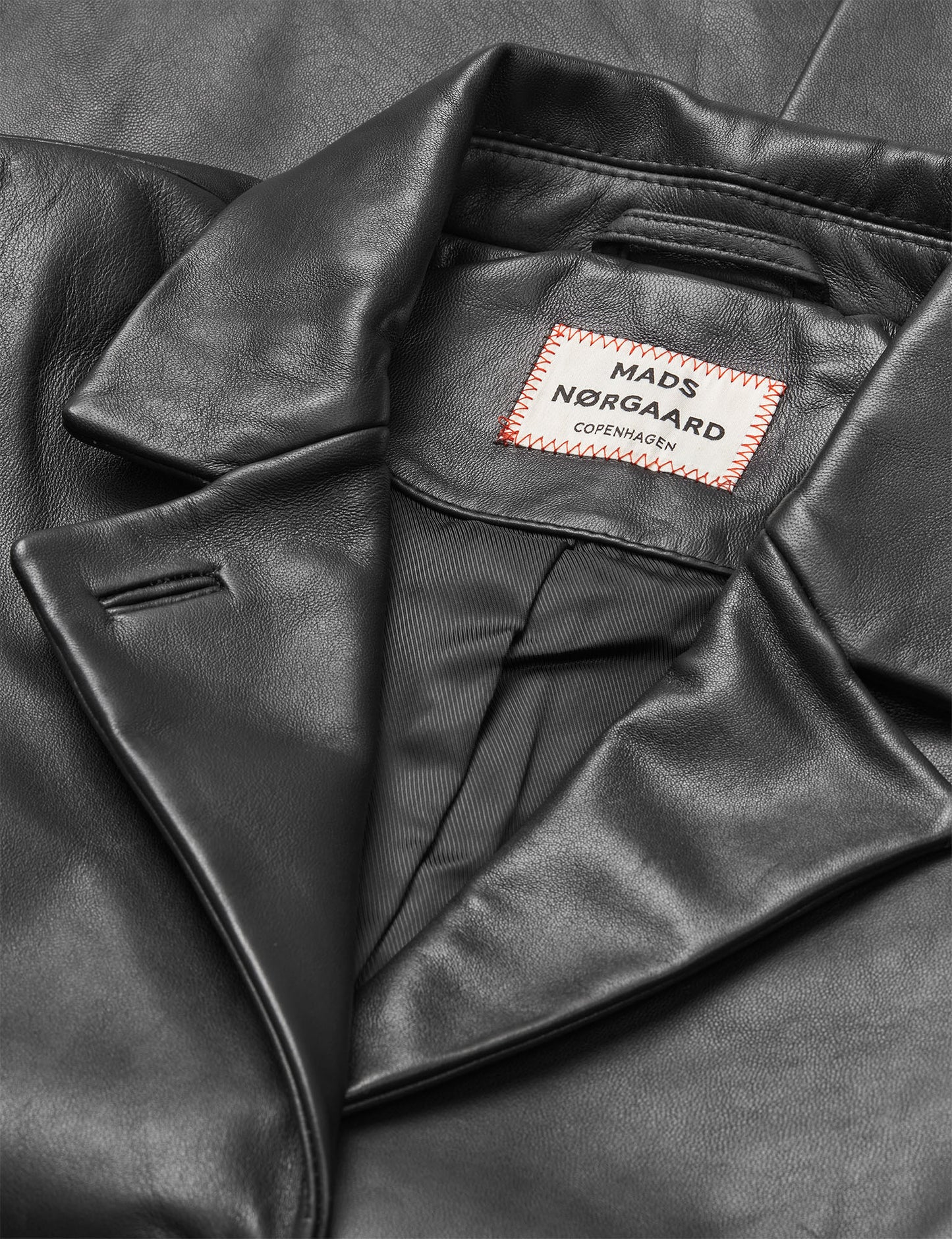 Shiny Leather Lesley Blazer, Black