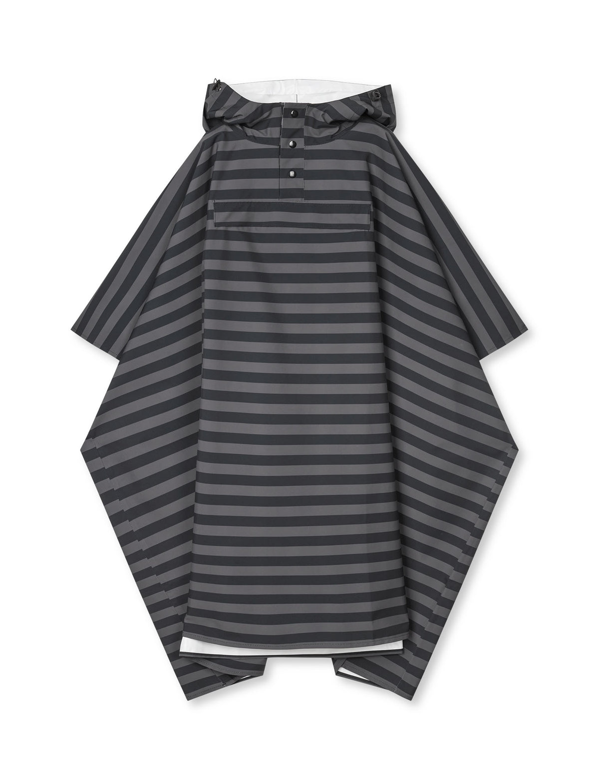 Rainy Scape Cape, Stripe AOP/Black