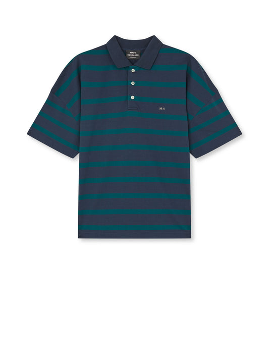 Light Terry Polo ST Tee, Sky Captain/Deep Sea ST.