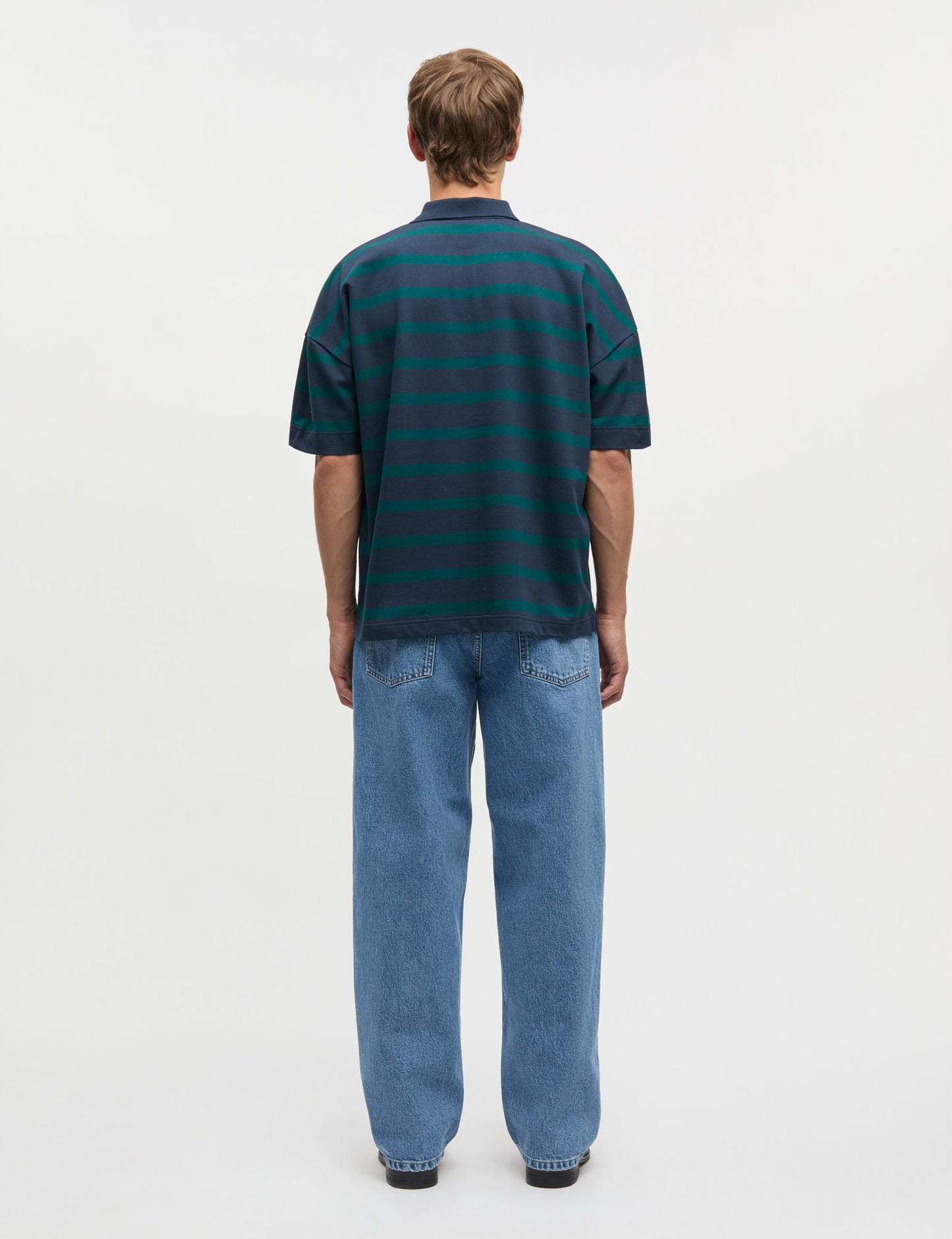 Light Terry Polo ST Tee, Sky Captain/Deep Sea ST.