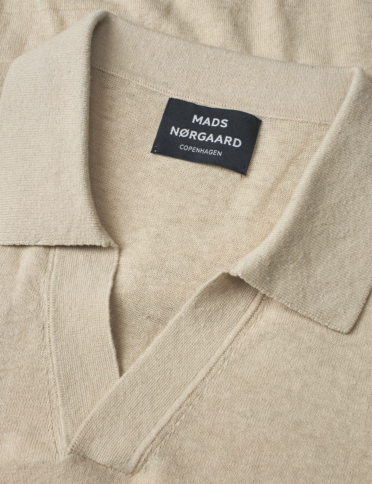 Cotton Lino Theo Polo Knit, Castle Wall