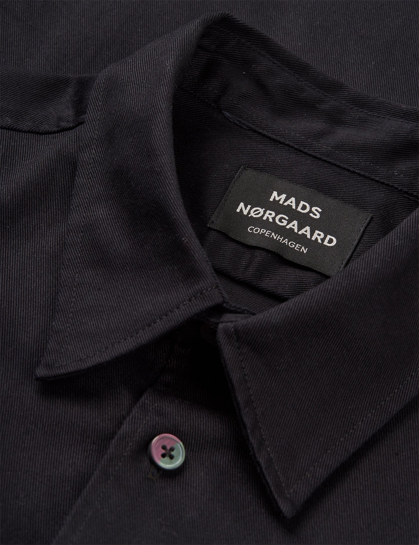 Cotton Twill Storm Shirt, Black