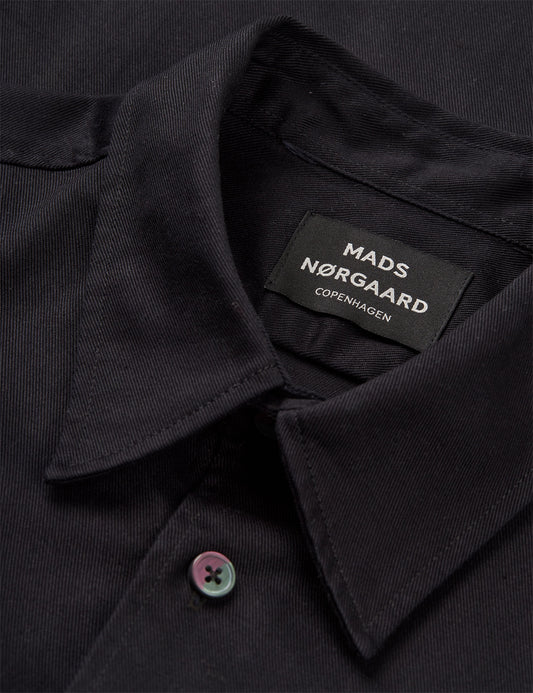 Cotton Twill Storm Shirt, Black