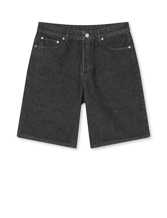 Arizona Black Denim Coen Shorts, Black Grey Stone Wash