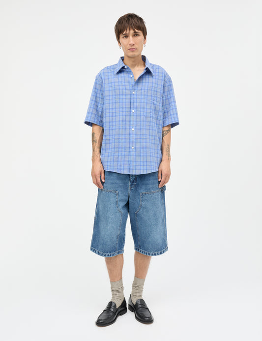 Arizona Denim James Shorts, Mid Blue Stone Wash