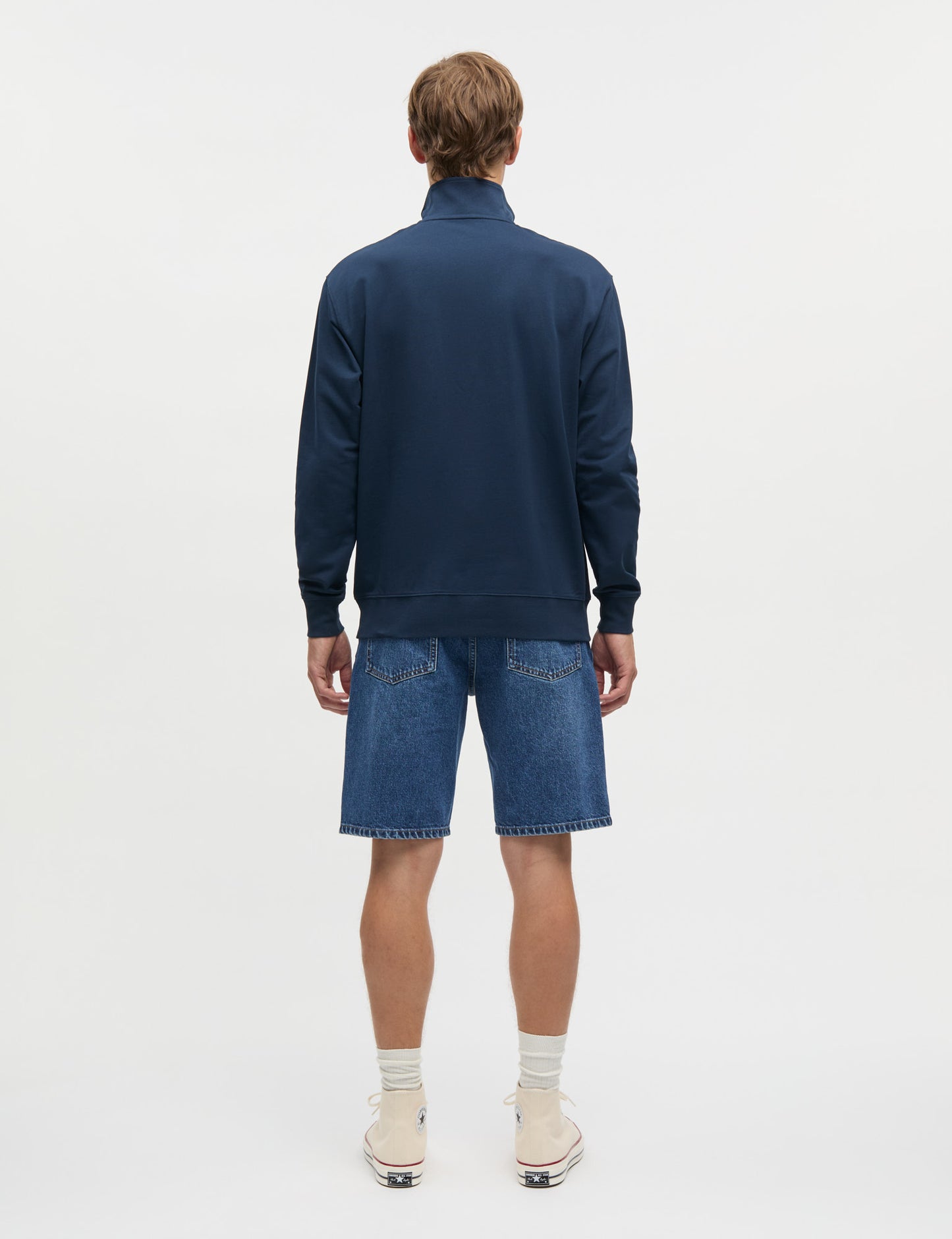 Light Terry Hans Half zip Sweat, Sky Captain