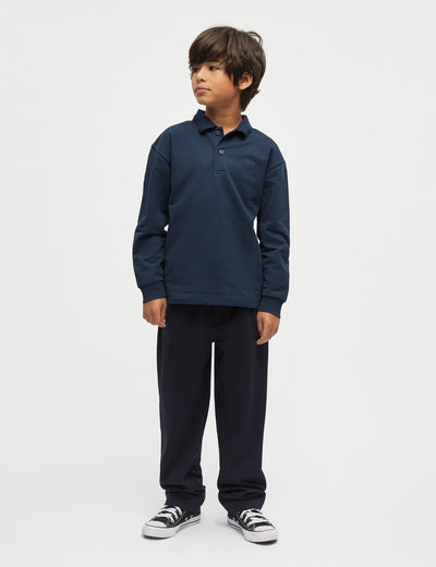 Light Terry Jan Polo L/S, Sky Captain