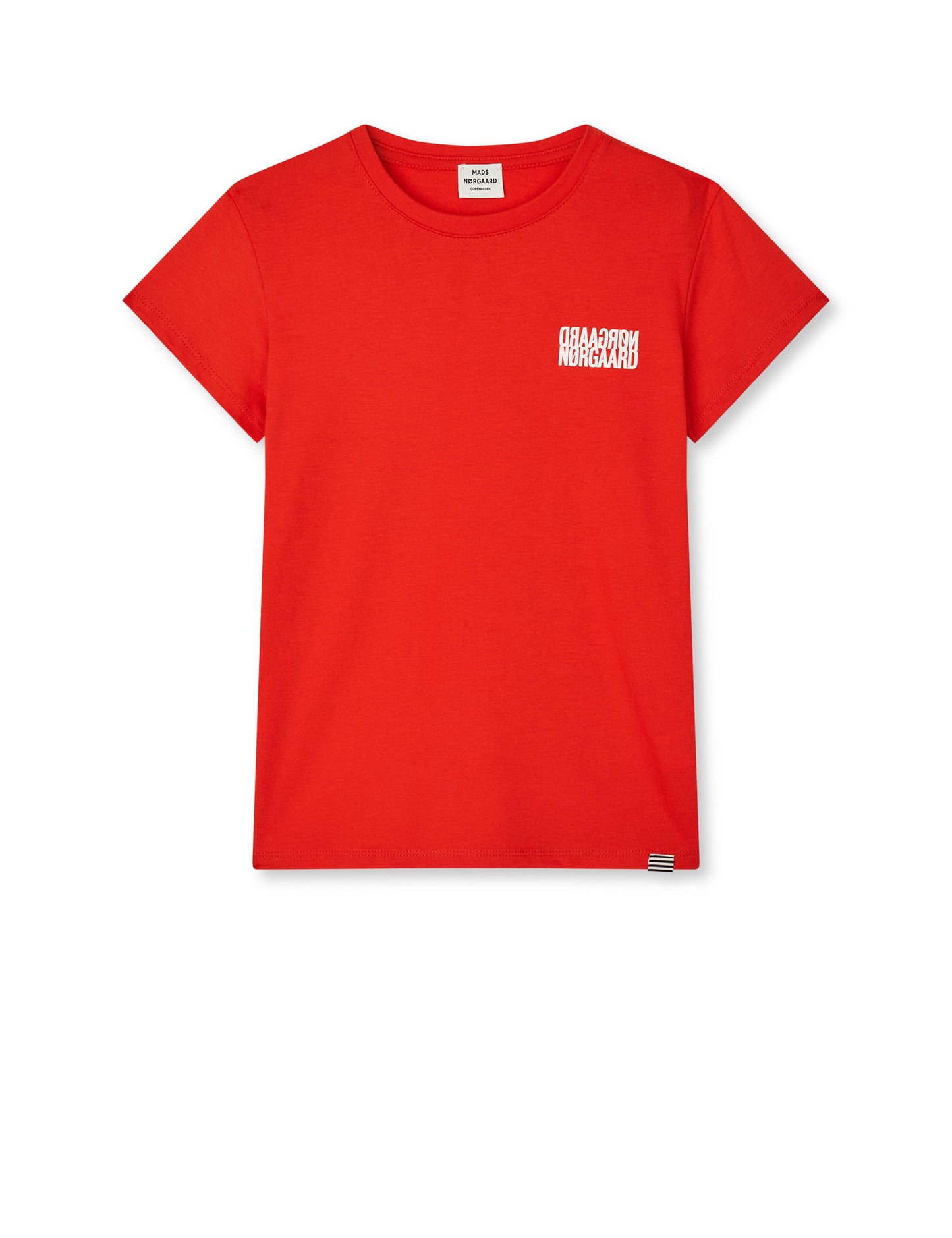 Single Cotton Tuvina mini mirror Tee, Fiery Red