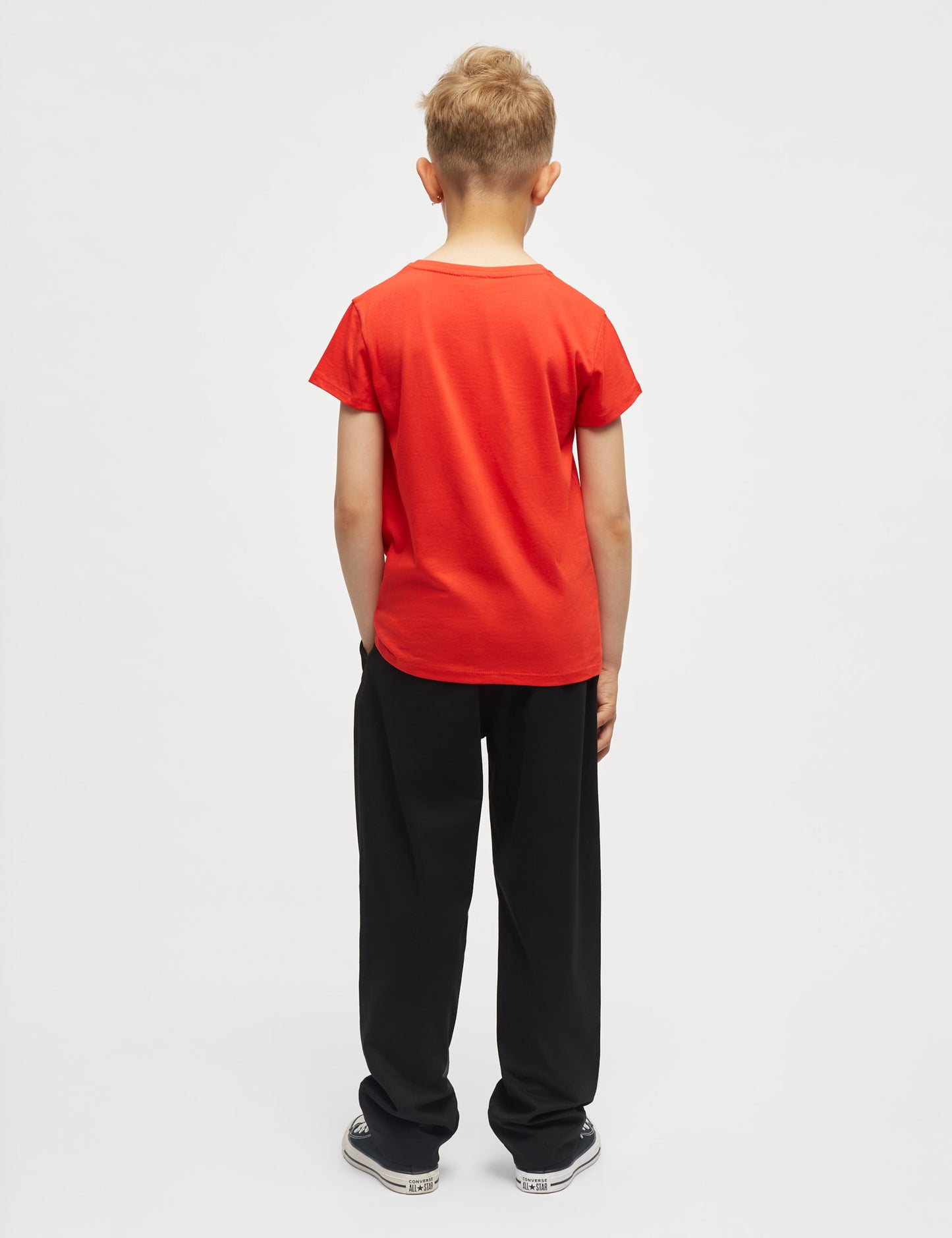 Single Cotton Tuvina mini mirror Tee, Fiery Red