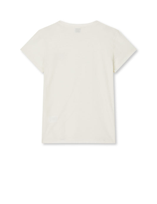 Single Cotton Tuvina mini mirror Tee, Vanilla Ice