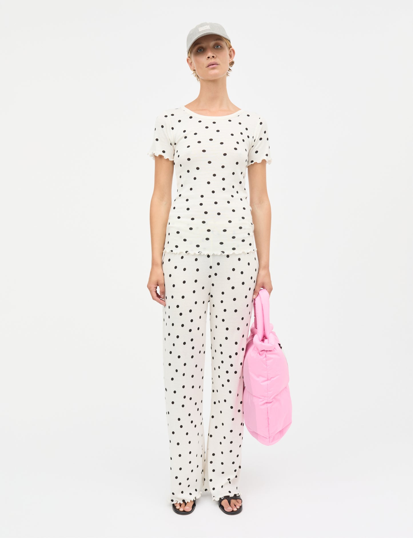 Pointella Trixy Tee AOP, Dot AOP Vanilla Ice