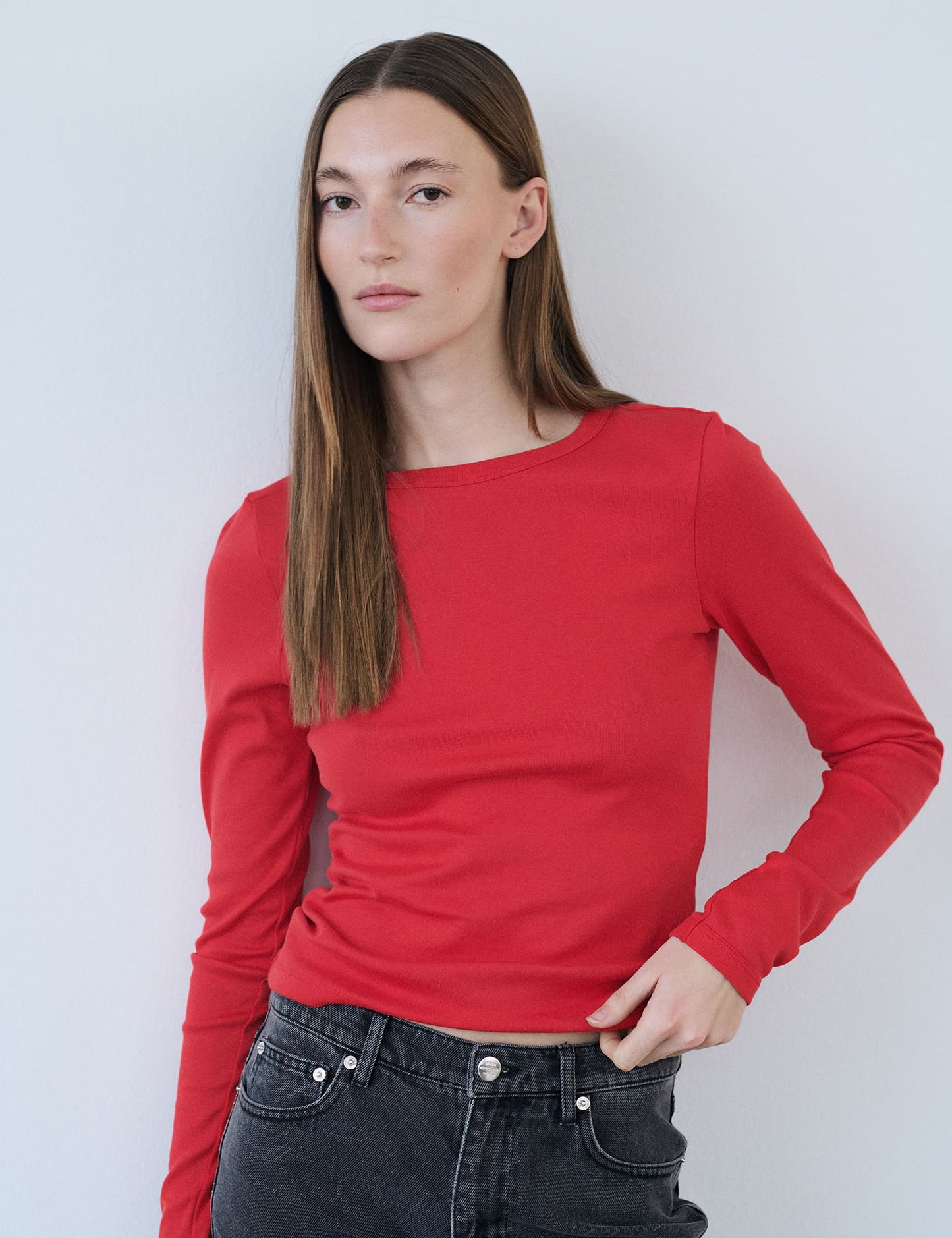 Grace jersey Camille Tee LS, Goji Berry